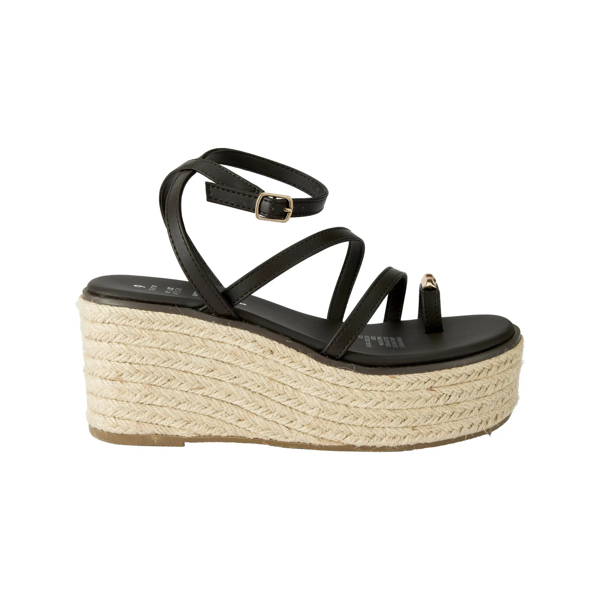 Strappy Espadrille Wedge Heels