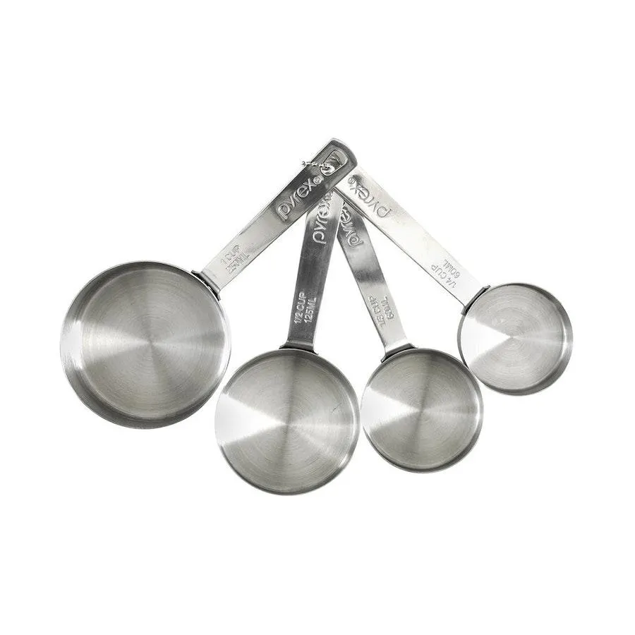 Pyrex Platinum Stainless Steel Measuring Cups (Set of 4) Stainless Steel