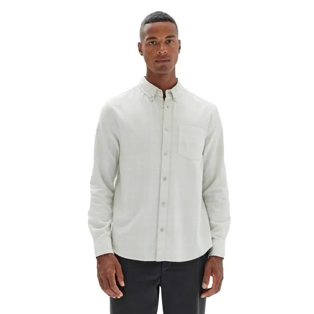 Assembly Label Tanner Brushed Check Long Sleeve Shirt Limestone Check