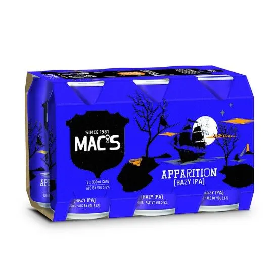 Mac's Apparition Hazy IPA Cans 6x330ml