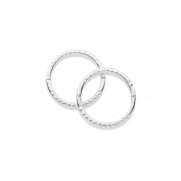 Sterling Silver Small Twist Sleepers 12mm