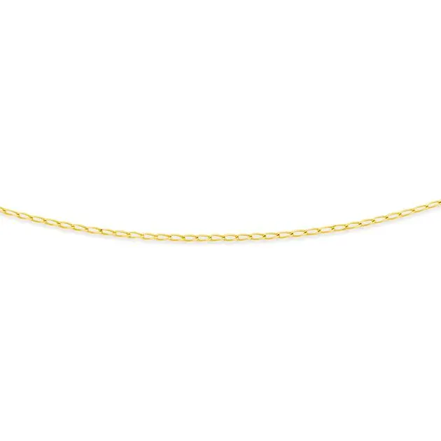 9ct, 42cm Solid Open Curb Chain