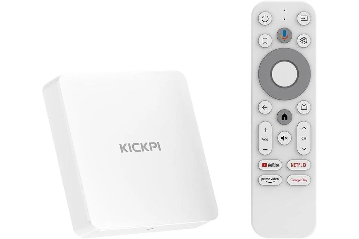 Android 11.0 TV Box, KP1 Google Certified TV Box(4K) 2GB RAM 32GB ROM with Voice Search- Support(White)