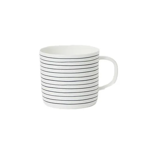 Striped porcelain cup navy