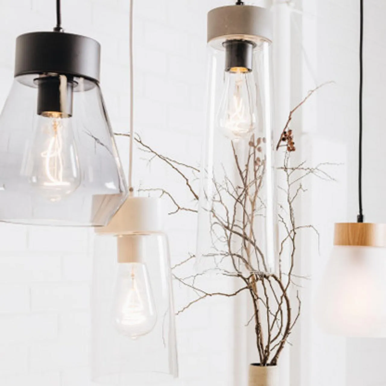 Modus 1 Light Pendant Suspension Only Teak/Black