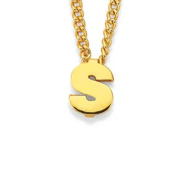 9ct, Small Block Initial S Slider