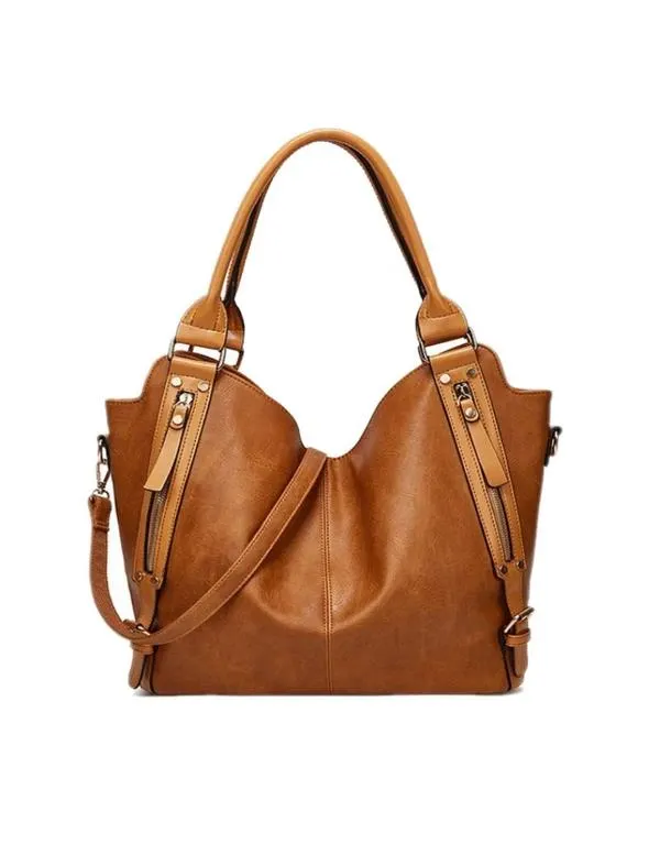 Tote Shoulder Bag With Two Side Pockets - Great Everyday Tote Bag - Good Shopping Bag