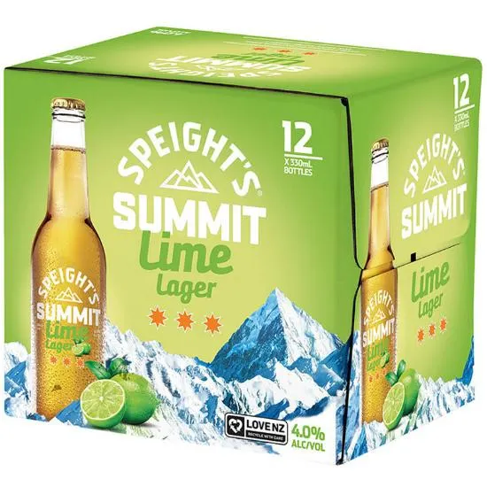 Speight's Summit Lime Lager Bottles 12x330ml