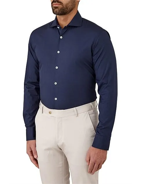 LONG SLEEVE PLAIN POPLIN SHIRT