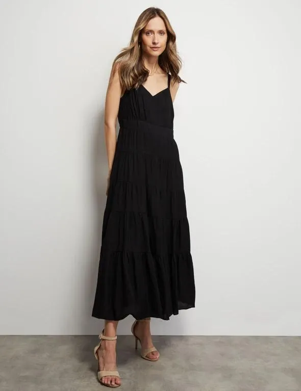 Liz Jordan Tiered Maxi Dress