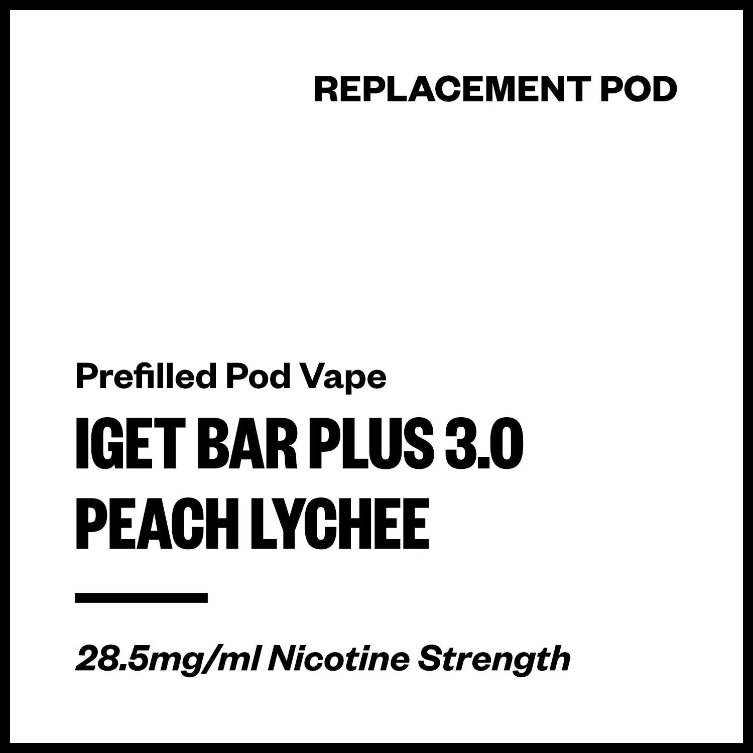 IGET Bar Plus 3.0 - Peach Lychee (Replacement Pod)