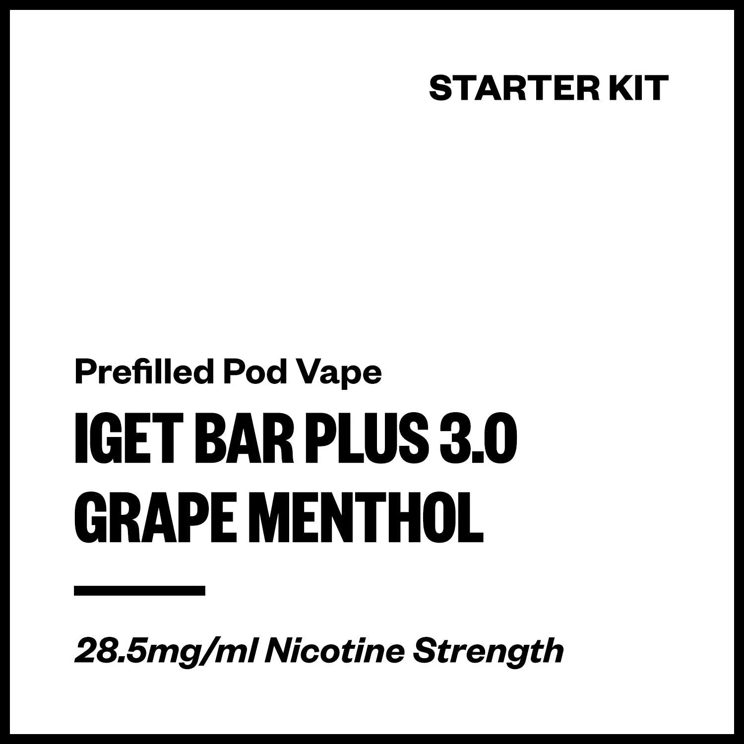 IGET Bar Plus 3.0 - Grape Menthol (Starter Kit)
