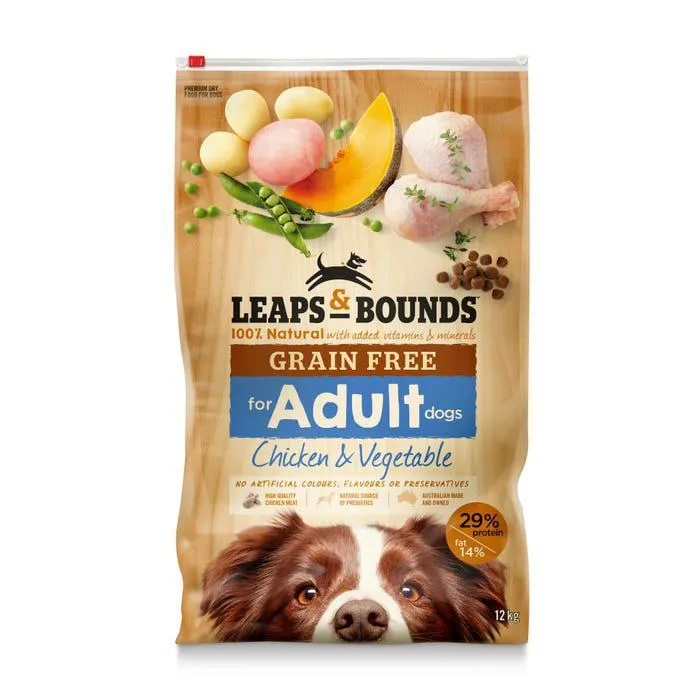 Leaps & Bounds Grain Free Chicken And Vege Dog Food 12kg