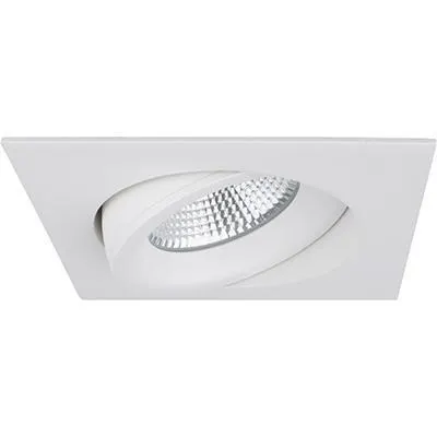 Junistar Lux 8W 3000K Ip44 White Single Square Led Downlight
