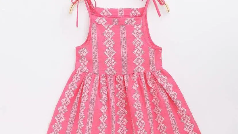 100% Cotton Toddler Girl Sleeveless Dress