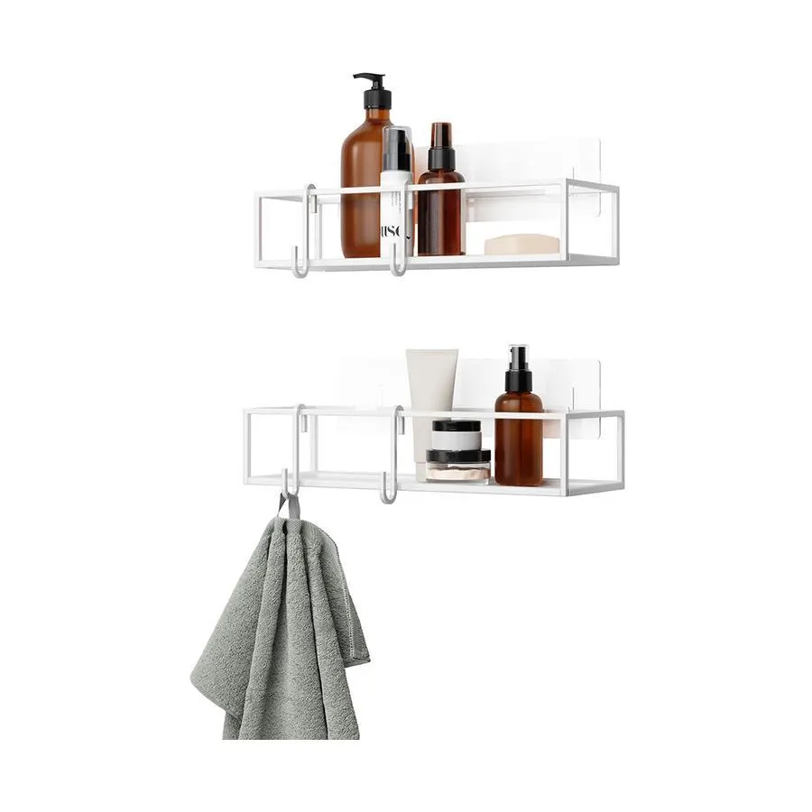 Umbra Cubiko Shower Bins (Set of 2) White