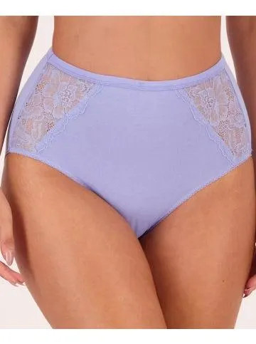 Women's Lace Side Full Briefs in Jacaranda