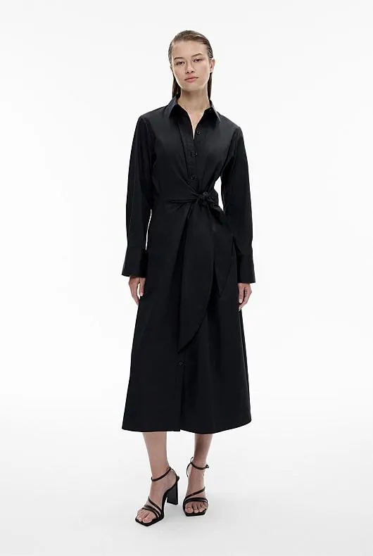 Wrap Waist Shirt Dress