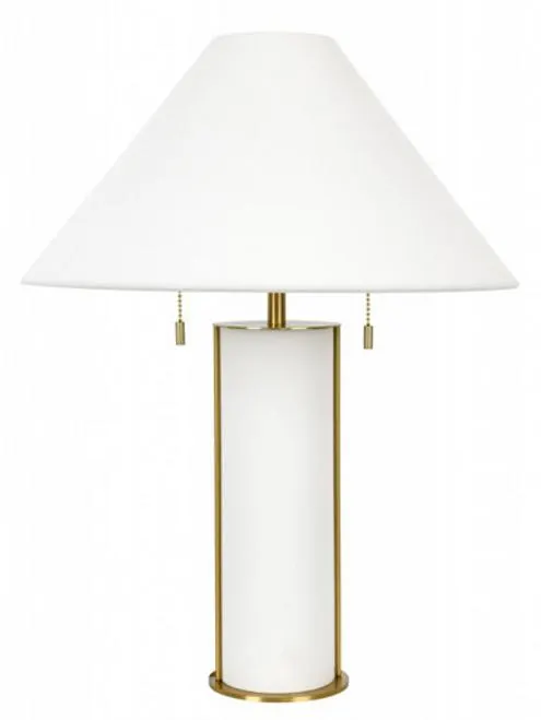 Lamont Linen Table Lamp Brass with Linen Shade