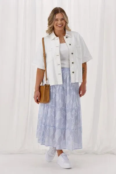 Gloss The Label Halle Tiered Skirt Fl...