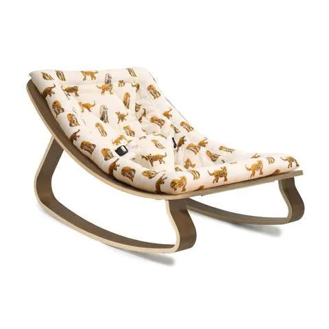 Charlie Crane Baby Rocker Levo - Walnut with Jaguar Cushion