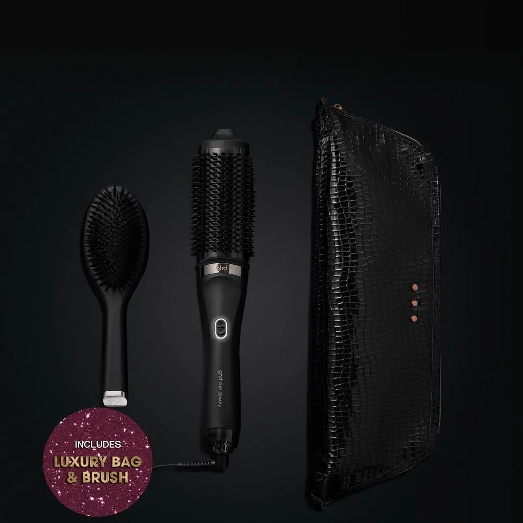 NEW GHD DUET BLOWDRY HAIR DRYER BRUSH GIFT SET WITH BAG & BRUSH