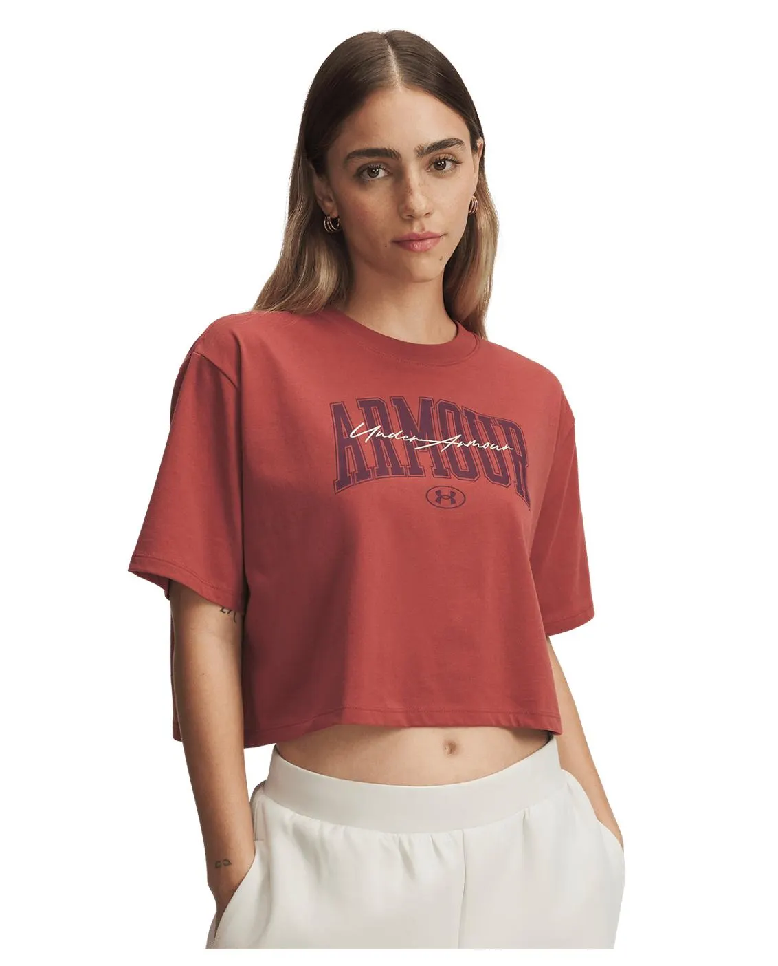 UA Script Boxy Women's Crop Short Sleeve