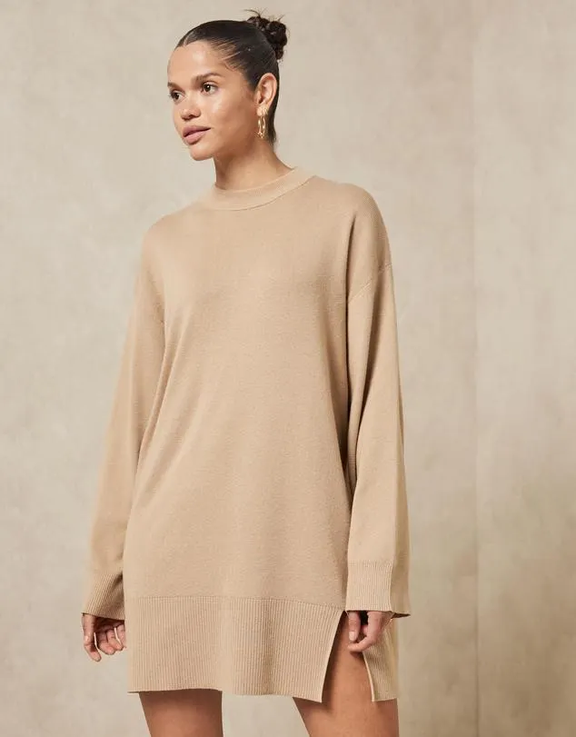 Wide Sleeve Sweater Dress