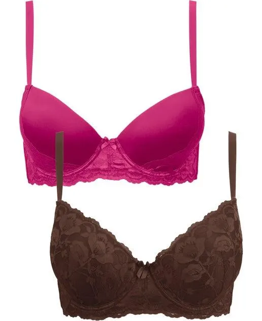 Women's Ruby Fuller Figure 2 Pack Lace Bras