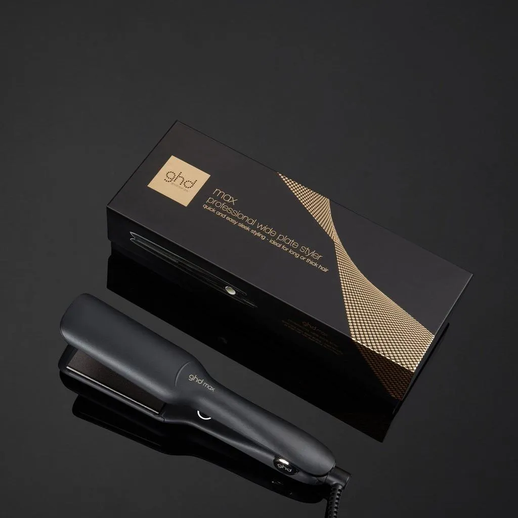 GHD MAX WIDE PLATE HAIR STRAIGHTENER (42MM PLATE) BLACK