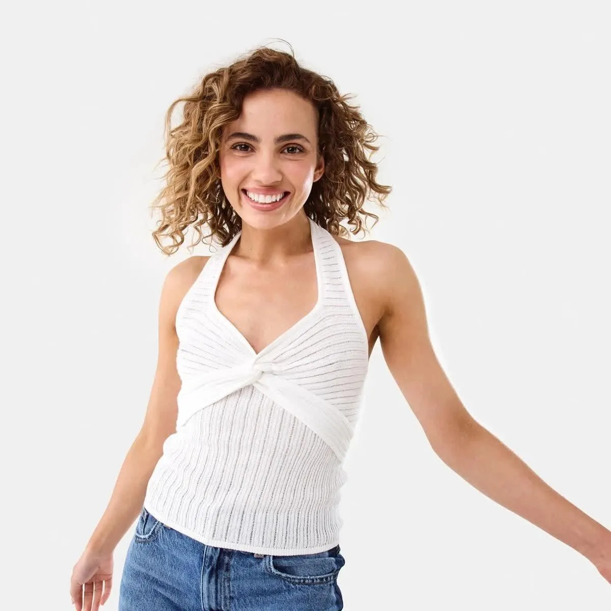 Halter Twist Front Top