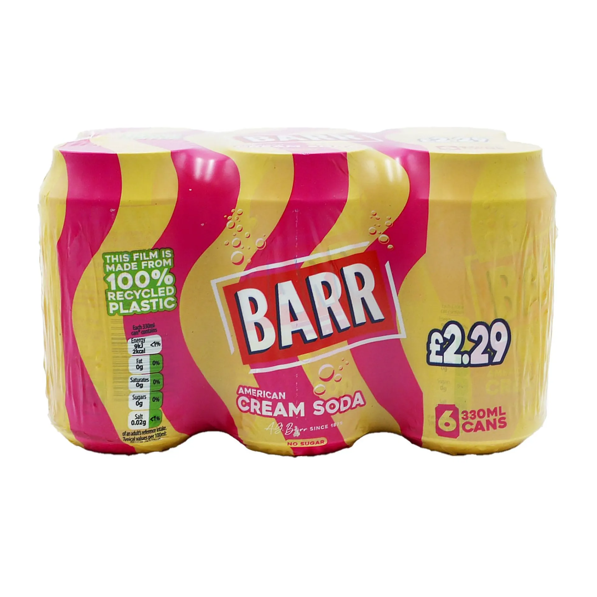 Barr Cream Soda Can 330ml 6pk