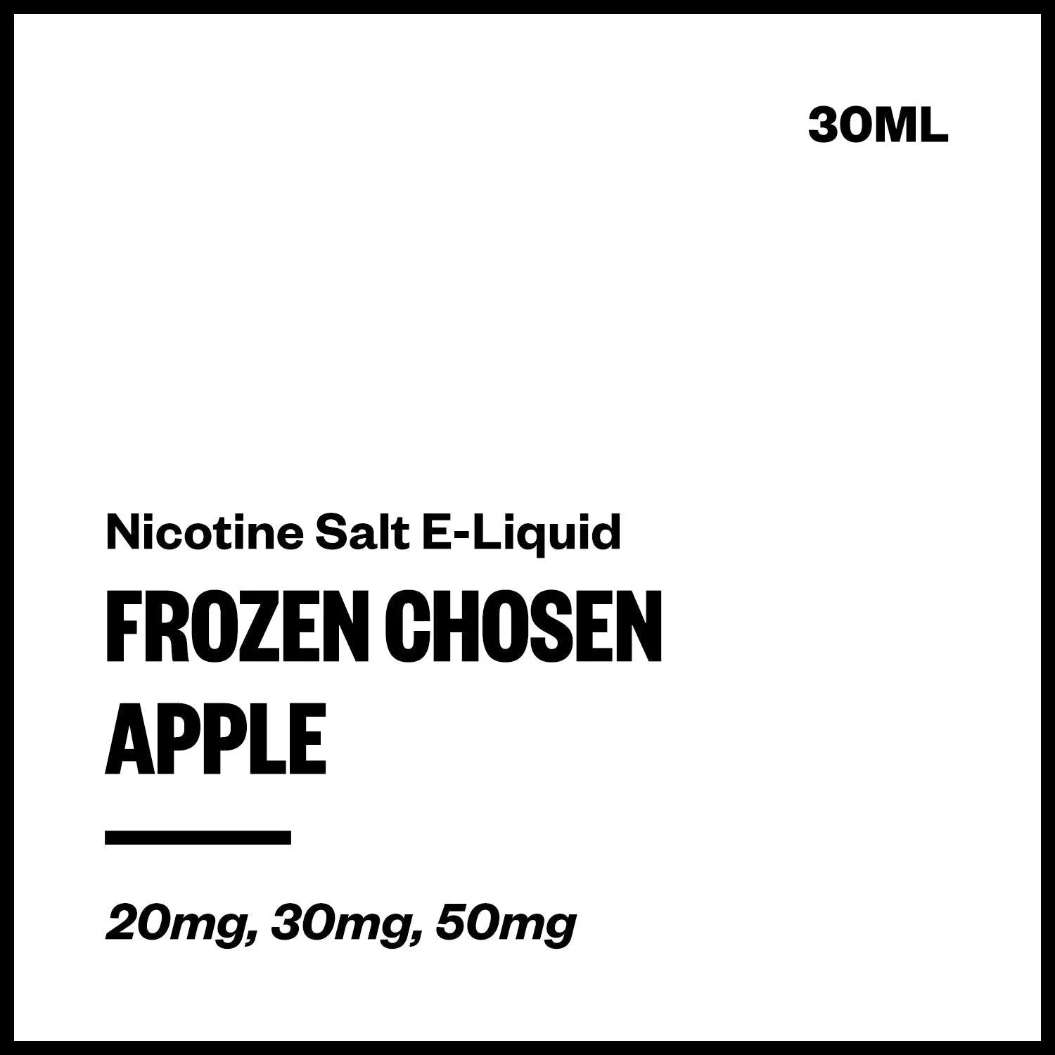 Frozen Chosen - Apple (Nic Salt E-Liquid 30ml)