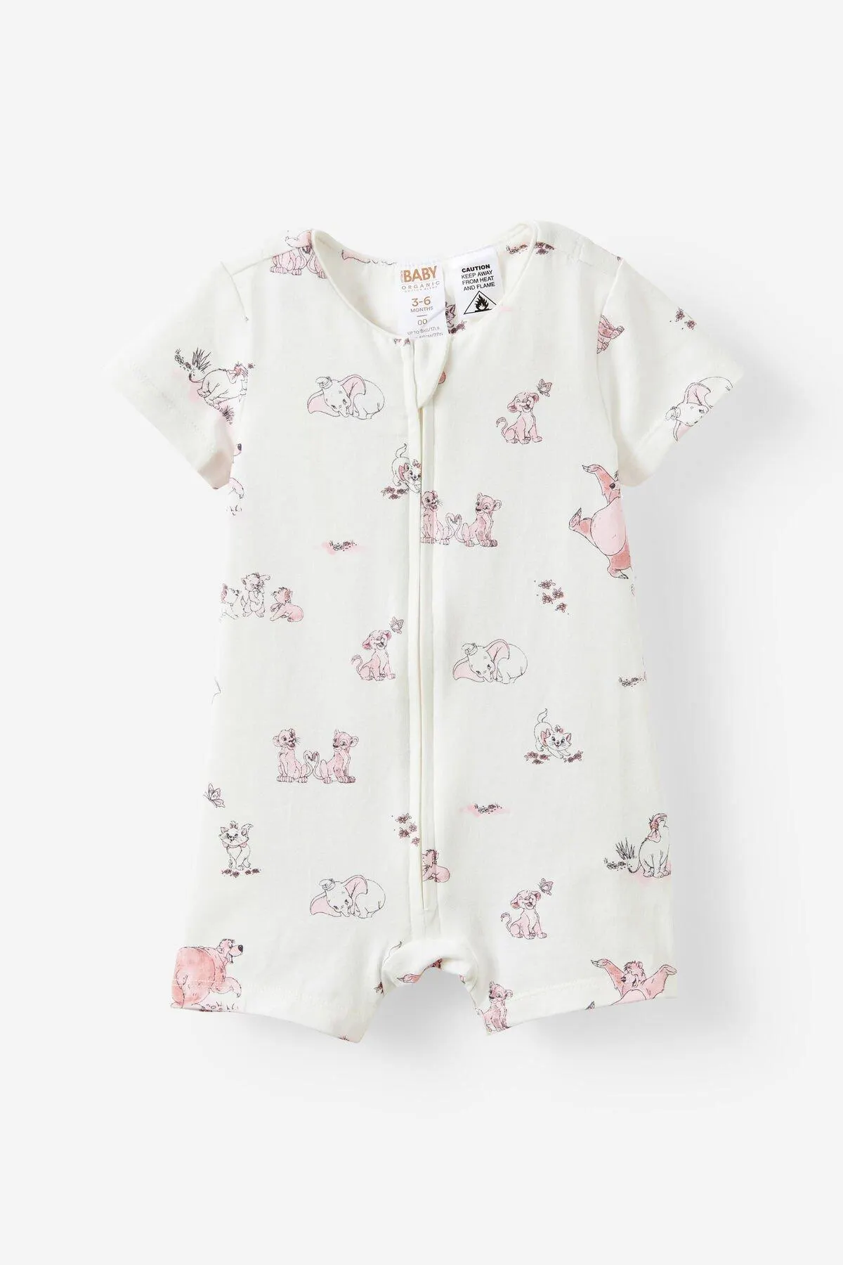 Disney Short Sleeve Zip Romper