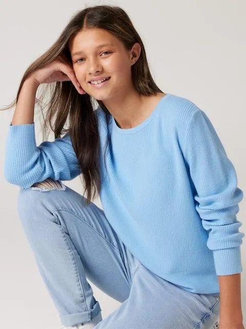 Just Jeans Girls Chloe Scoop Hem Knit