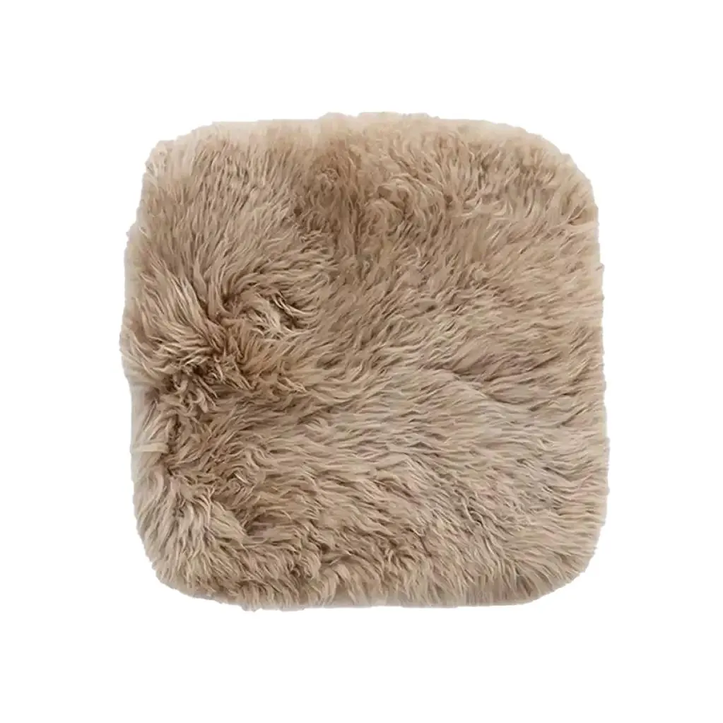 NZ long wool sheepskin seat cover square