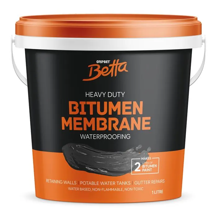 Gripset Betta 1L Bitumen Rubber Waterproofing Membrane - 1L