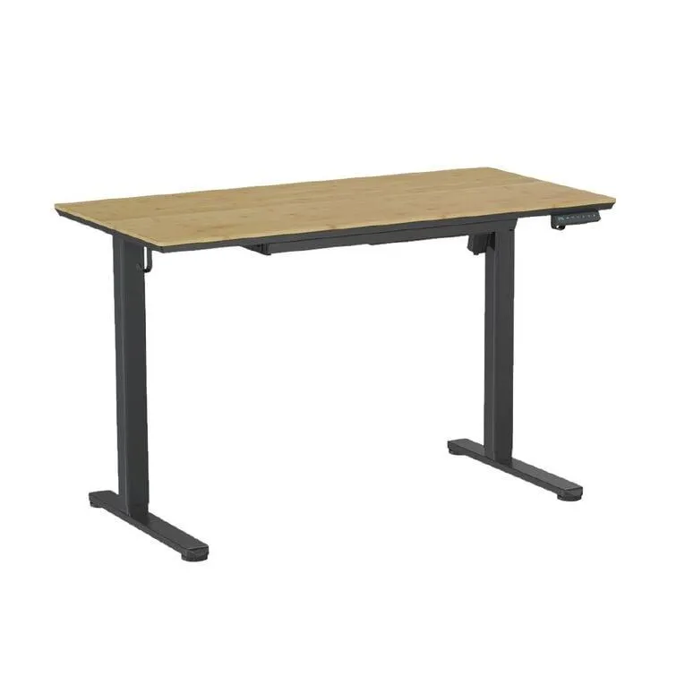 Workspace Height Adjustable Desk 1200W with Drawer Bamboo