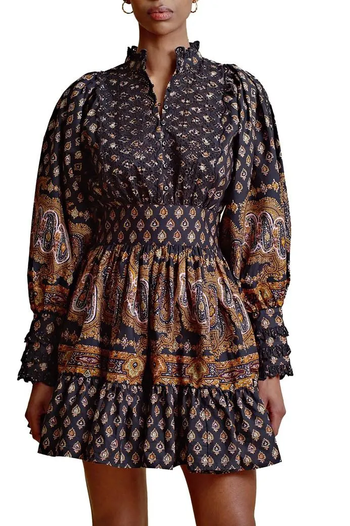 Decorated Poplin Mini Dress