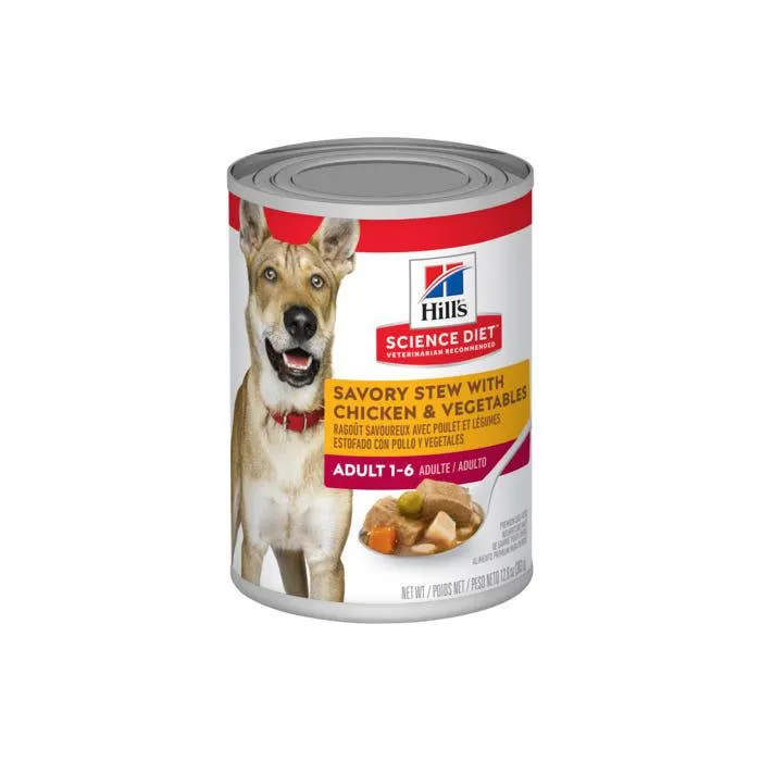 Hills Science Diet Adult Savory Stew Chicken & Vegetables Dog Fo