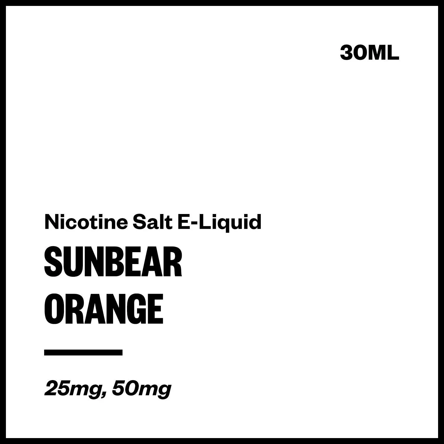 SunBear - Orange (Nic Salt E-Liquid 30ml)