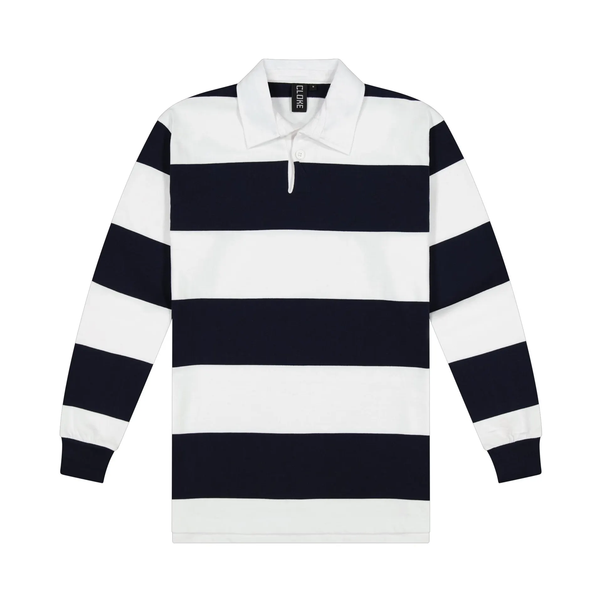 POLYCOTTON RUGBY JERSEY CLOKE HOOPED