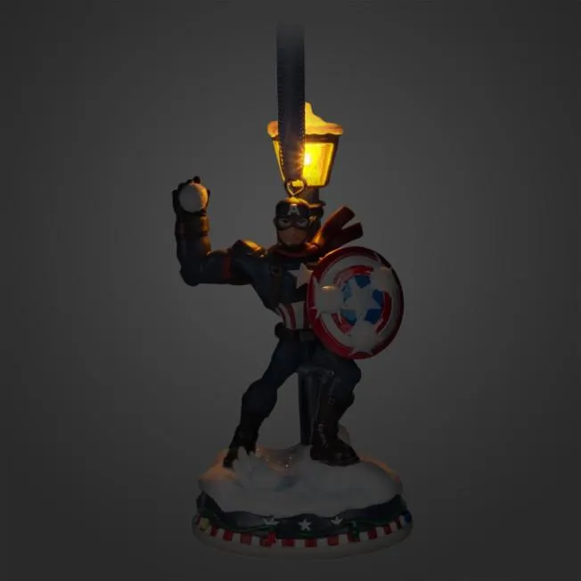 Captain America Light-Up Living Magic Sketchbook Ornament