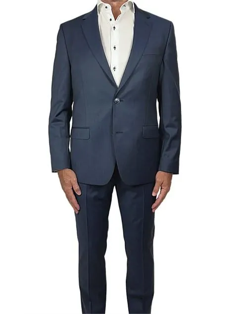 2btn SB SV Text Suit 99% Wool/1% Elastine