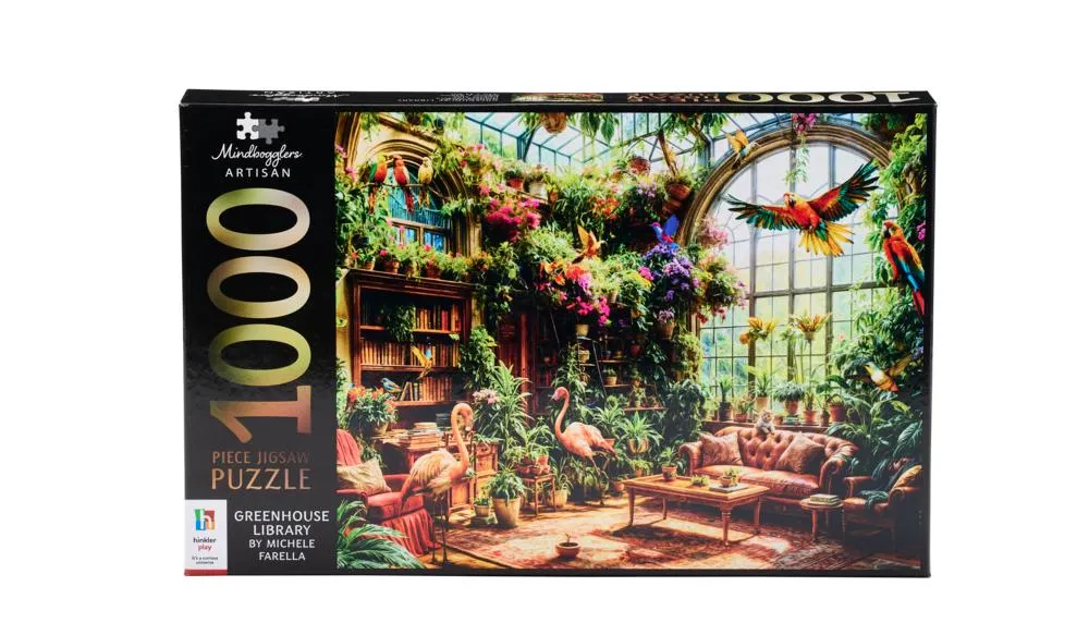 Mindbogglers Artisan 1000 Pieces Jigsaw Greenhouse Library