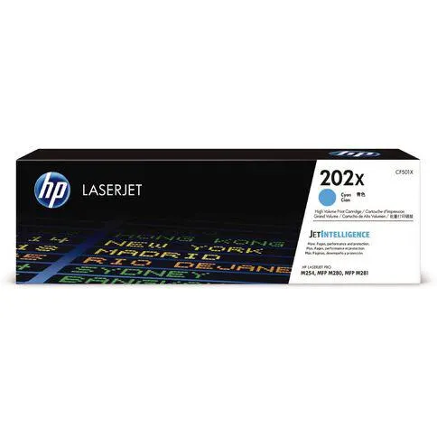 HP 202X LaserJet Toner Cyan (2500 Pages)