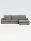 LUCA Furniture Max Fabric 2.5 Seater Sofa with Right Hand Facing Chaise, Slate