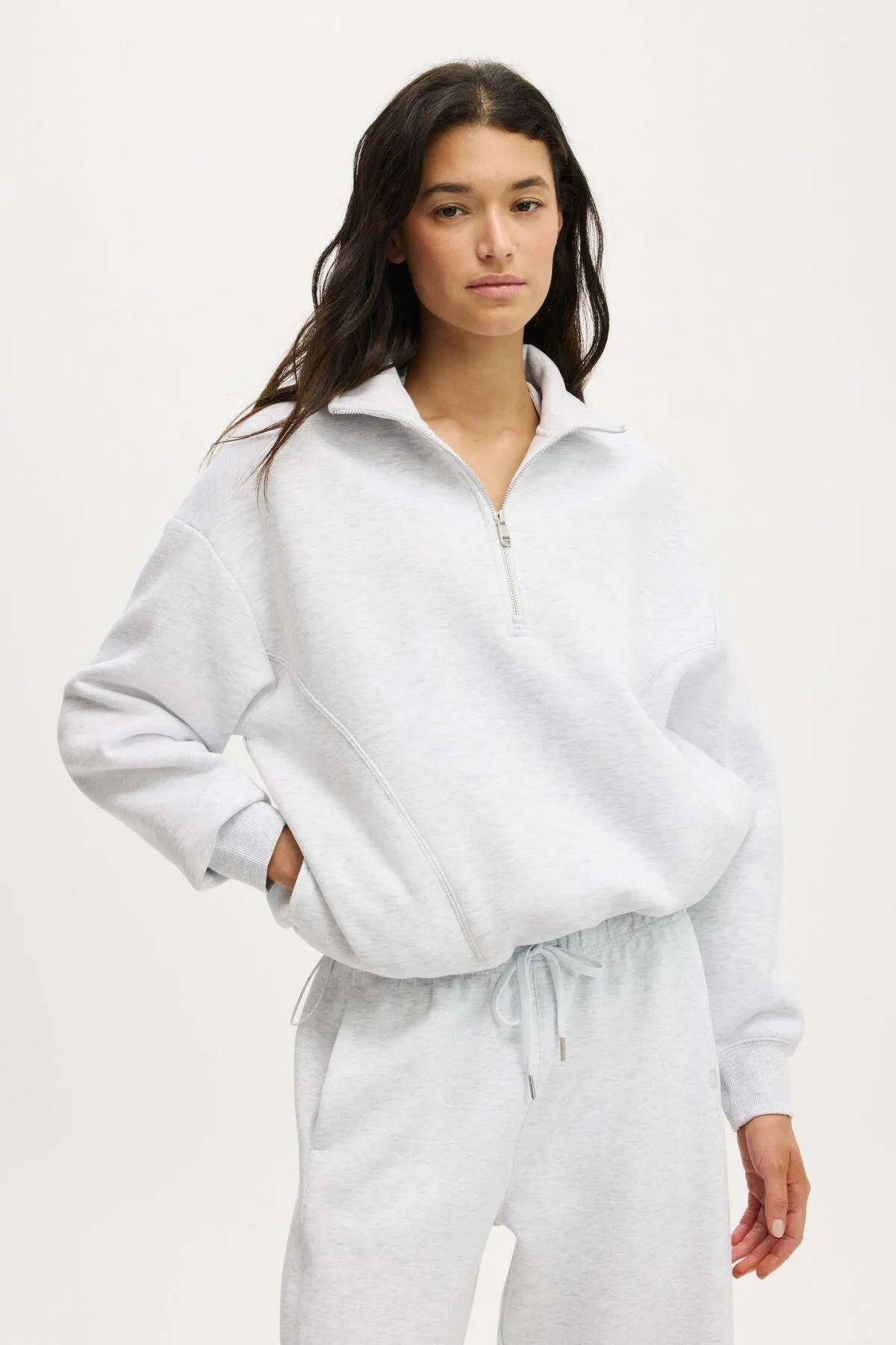 Plush Half Zip Sweatshirt