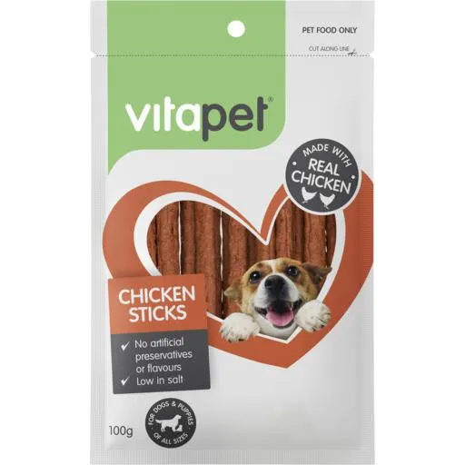 Vitapet Jer High Chicken Flavour Dog Snack 100g