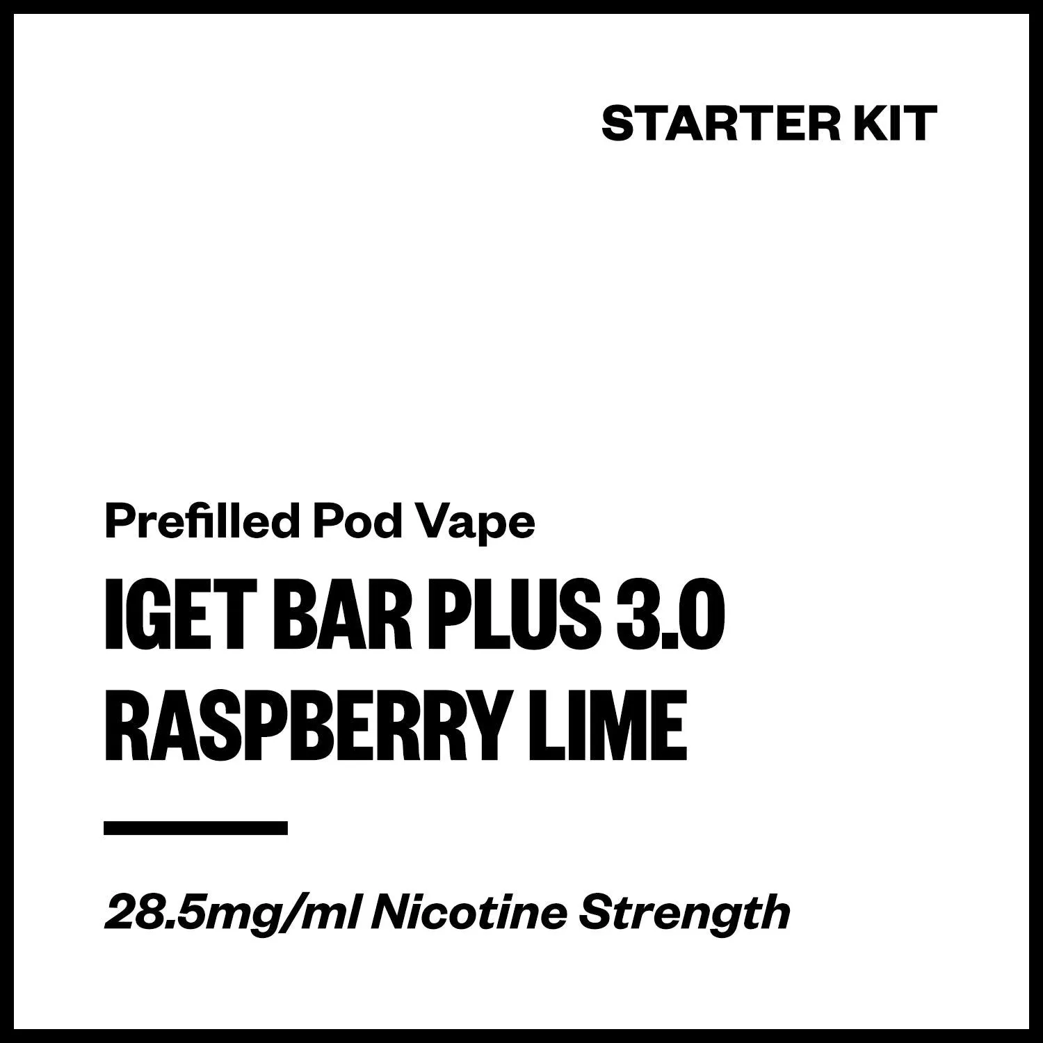 IGET Bar Plus 3.0 - Raspberry Lime (Starter Kit)